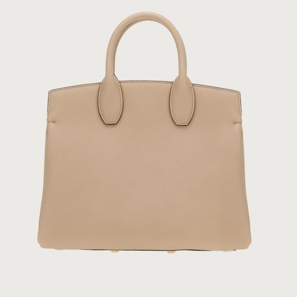 FERRAGAMO The Studio Bag CASHEW Authentic & NWT - Picture 7 of 17